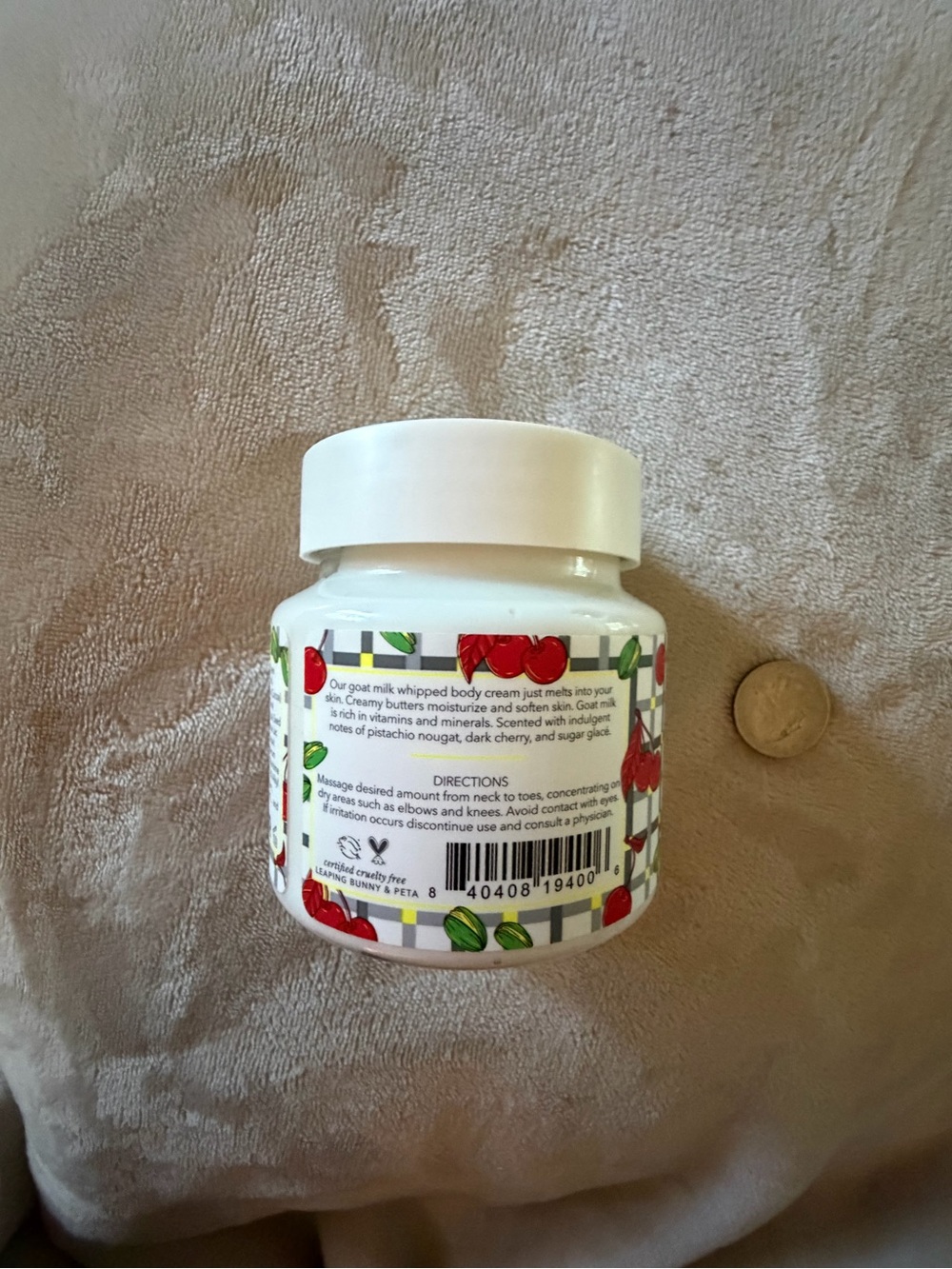 Beekman 1802 Pistachio & Dark Cherry Goat Milk Whipped Body Cream (8 fl oz) - Picture 3 of 3